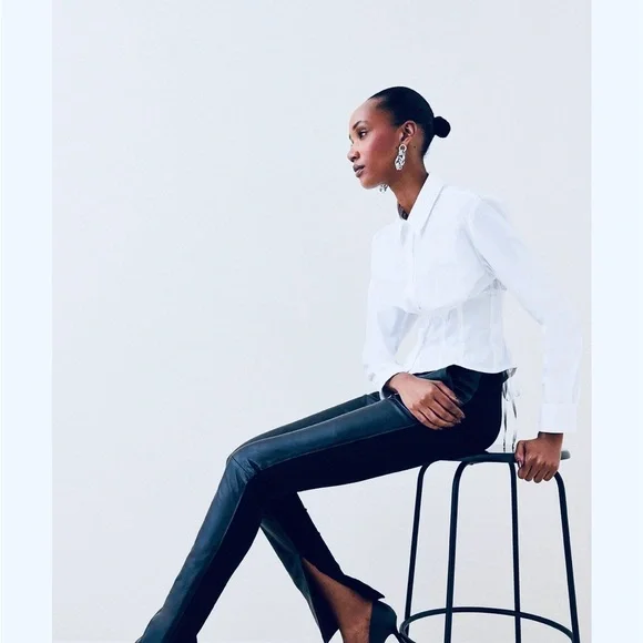 Pleather split hem pants - Picture 9 of 9